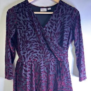 Velvet burnout Y2K dark fairy Whimsigoth top size small